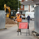 Premium Pedestrians Look Left Sign - 600x450mm with Engineer Grade Retroreflective Face for Road Safety
