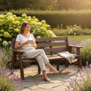 Premium Recycled Plastic Outdoor Sloper Bench for Parks and Gardens - Fully Assembled with 100% Recyclable Material
