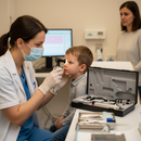 Professional Diagnostic Set for Eye, Ear, Nose and Throat Treatment with High-Performance Ophthalmoscope and Otoscope