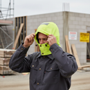 Premium Hi-Vis Waterproof Hood with Breathable Fabric and Taped Seams for Industrial and Construction Workers