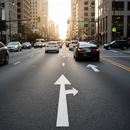Professional Thermoplastic Road Marking Arrow for Right Turns - Durable and Versatile for Junctions and Car Parks