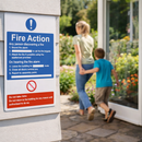 Fire Safety Action Notice – Durable Material – Indoor/Outdoor Use