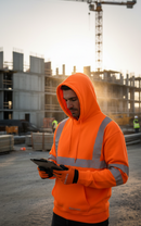 Premium Recyclable High-Visibility Hoodie with Anti-Pill Fleece and Retro-Reflective Tape for Comfort and Flexibility
