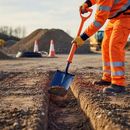 Premium Insulated GPO Trenching Shovel with Treaded Blade for Cable Installation and Clearing