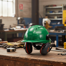 High-Performance Safety Helmet and Ear Defender Kit - Green