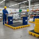 Heavy Duty Drum Bunded Workfloor for Safe Storage of 4 Drums