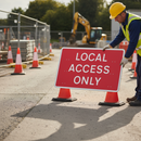 Premium Local Access Only Cone Sign - 1050x750mm for Traffic Control - High-Quality Professional Grade for Industrial and Commercial Applications