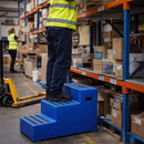 3 Step Safety Steps – Blue – Polyethylene – Factory & Warehouse