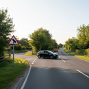 Professional Traffic Joins Main Carriageway Post Mounted Sign - Diagram 509.1 R2/RA2 for Road Safety