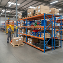 3x Heavy Duty Garage Shelving - 1600mm High - 500kg Capacity - Blue & Orange