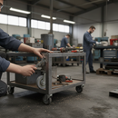 50mm Heavy Duty Swivel Plate Castor with Grey Rubber Tyre