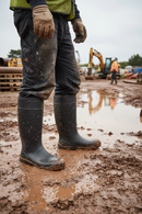 Premium Waterproof Wellington Boots with Steel Toe Cap, Antistatic Design, and Slip-Resistant Sole for Heavy Duty Use