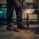 Premium Heavy Duty Welding Safety Boot with Leather Outsole and Nitrile Rubber for Extreme Temperatures