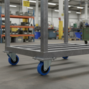 200mm Heavy Duty Braked Swivel Bolt Hole Castor with Elastic Nylon Centre