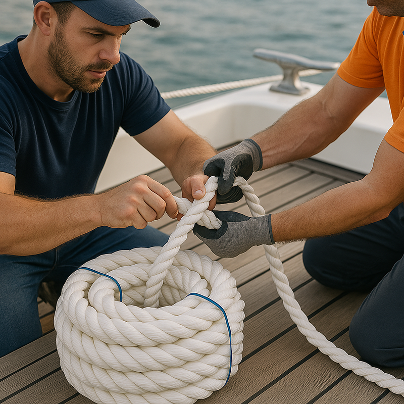 18mm White Polypropylene Rope 3 Strand - 30m Weatherproof Coil