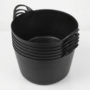 30-Litre Flexible Plastic Trug – Pack of 5 – Stackable (view 2)
