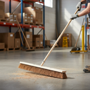 Premium Natural Coco Platform Broom 36" with Heavy Duty 54" Handle for Effective Sweeping
