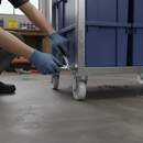 125mm Fixed Plate Castor with White Nylon Wheel - 300Kg Load Capacity