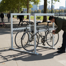 Premium Heavy Duty Cycle Stands and Bike Racks with Central Locking Bar for Secure Storage