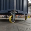 200mm Heavy Duty Fixed Plate Castor with Polyurethane Tyre