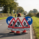 Premium Chapter 8 Compliant Cone Sign Package for Tree and Hedge Cutting - Lightweight, Reflective, and Metal-Free Design