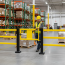 Premium Heavy Duty Railing Gate for Indoor Use | High-Quality Steel Construction with Self-Closing Feature and Warning Sign Panel