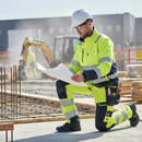 High-Performance Safe Trousers With Holster Pockets - Hi-Vis Yellow/Dark Navy