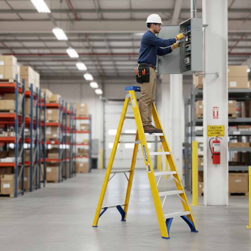 Professional Fibreglass Platform Step Ladders - 8 Sizes Available