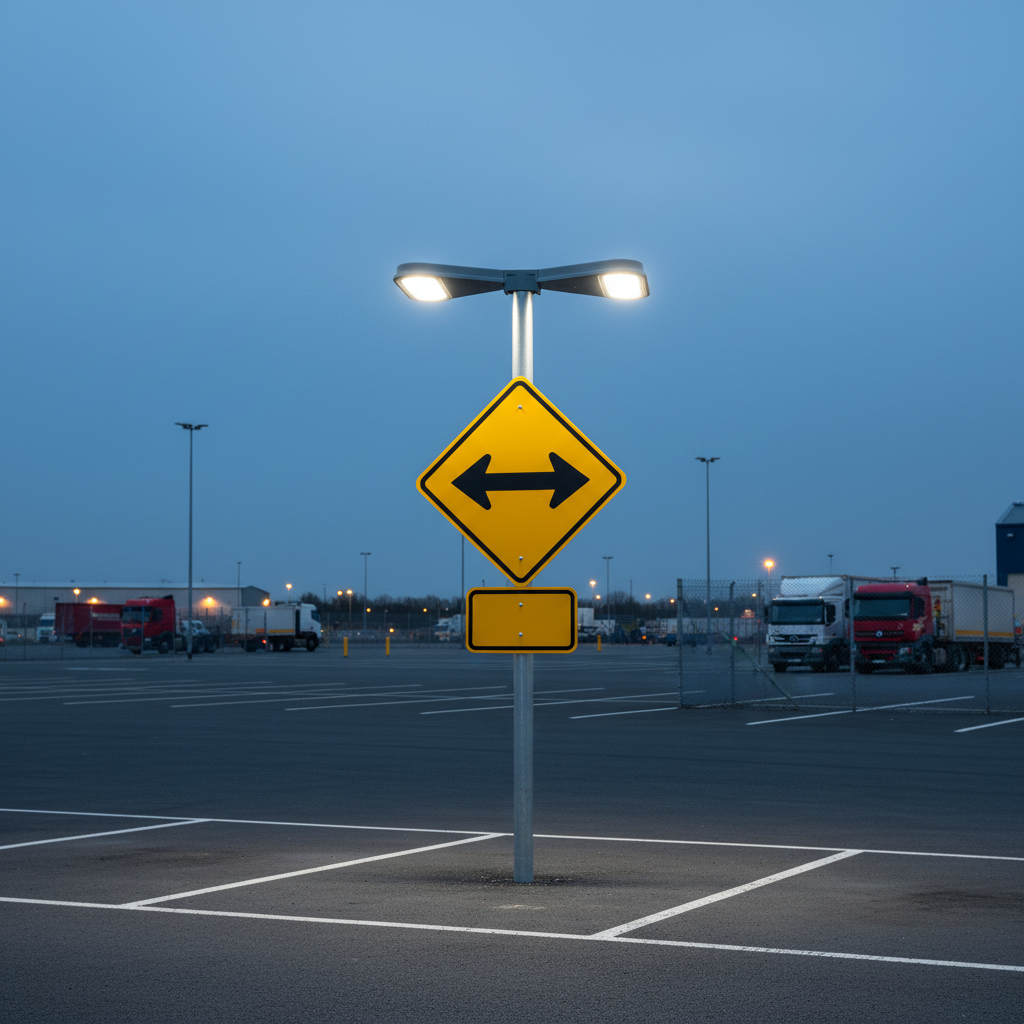 Professional Double-Sided Road Sign Light for 76mm Posts - High-Perfor