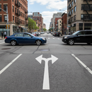 Professional Thermoplastic Road Arrow for Traffic Direction - Both Left and Right Turn Options for Parking Lots