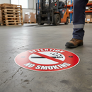 Premium No Smoking Floor Sign - Slip Resistant Vinyl with High Visibility Graphics and Exceptional Adhesive Strength