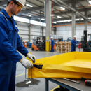 Premium Fuel and Chemical Spill Containment with Corner and Central Supports (200x200x25cm)