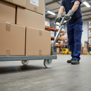 200mm Heavy Duty Fixed Plate Castor with White Nylon Wheel