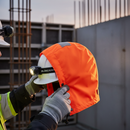 Premium Hi-Vis Waterproof Helmet Hood with Breathable Seams for Enhanced Visibility and Comfort