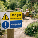 Danger Quarry Workings Sign – 600mm x 450mm – Rigid Plastic – Indoor/Outdoor