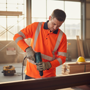 Professional Hi-Vis Eco CoolMax Long Sleeve Polo Shirt for Work