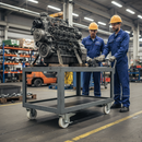 160mm Heavy Duty Braked Swivel Plate Castor Nylon Wheel