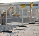 Premium Heavy Duty Round-Top Temporary Fence Set 3.5m x 2m with Anti-Climb Mesh and Galvanised Steel Finish