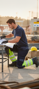 Premium Hi-Visibility Two-Tone Trousers with Durable Fabric and Multiple Pockets for Enhanced Safety and Comfort