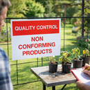Quality Control Sign – 400mm x 300mm – Rigid Plastic – Indoor/Outdoor