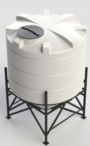 4900 Litre 45° Conical Polyethylene Tank with 2in Drainage (view 2)