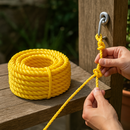 6mm Yellow Polypropylene 3-Strand Rope – Heavy-Duty, Waterproof & UV-Resistant | 50m