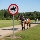 Professional Ridden Horses Prohibited Sign - Diagram 622.6 for Road Safety and Access Control