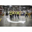 Professional Curved Direction Arrow Stencil for Outdoor Pedestrian Guidance - Durable Plastic for Repeated Use
