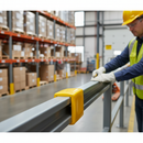 Premium Flexible Yellow Safety End Cap for Open Box Beam Barrier - Lightweight, Easy to Install, Ideal for Pedestrian Areas