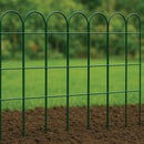 Premium Garden Border Fence – Green Arch Top Coated Steel