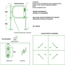 Half-Height Self-Closing Safety Gate – Spring-Loaded, Industrial Use