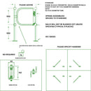 Half-Height Self-Closing Safety Gate – Spring-Loaded, Industrial Use