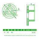 DDA Wall Flange – Secure Rail Base Plate, 42.4mm Fit