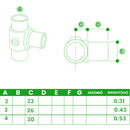 Offset Swivel Clamp – Adjustable Tee Fitting, 33.7mm to 48.3mm Tube